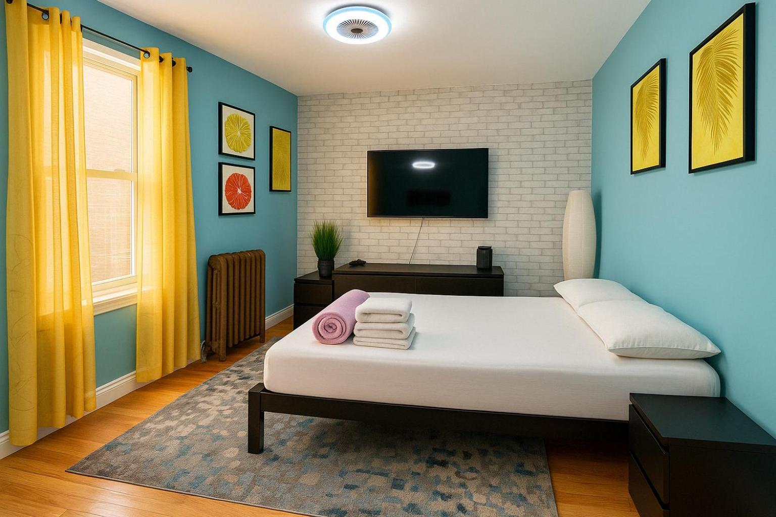 Modern Xl Queen Room Comfort & Character In Harlem New York Bagian luar foto