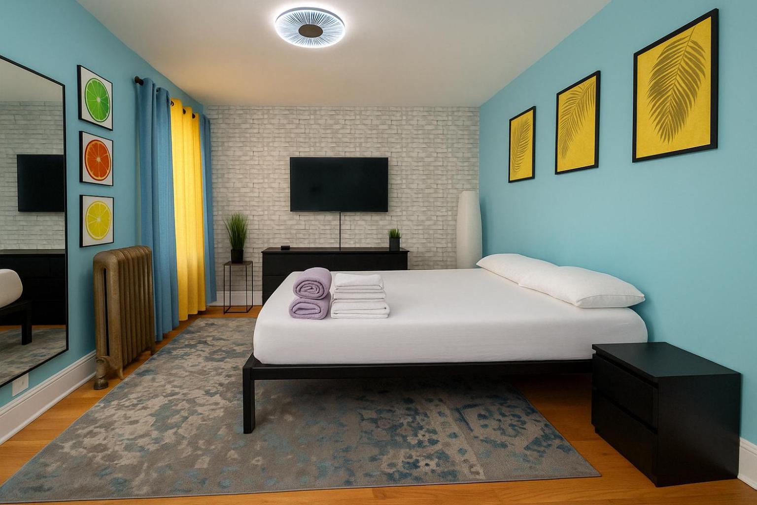 Modern Xl Queen Room Comfort & Character In Harlem New York Bagian luar foto